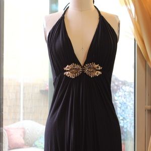 Black halter dress